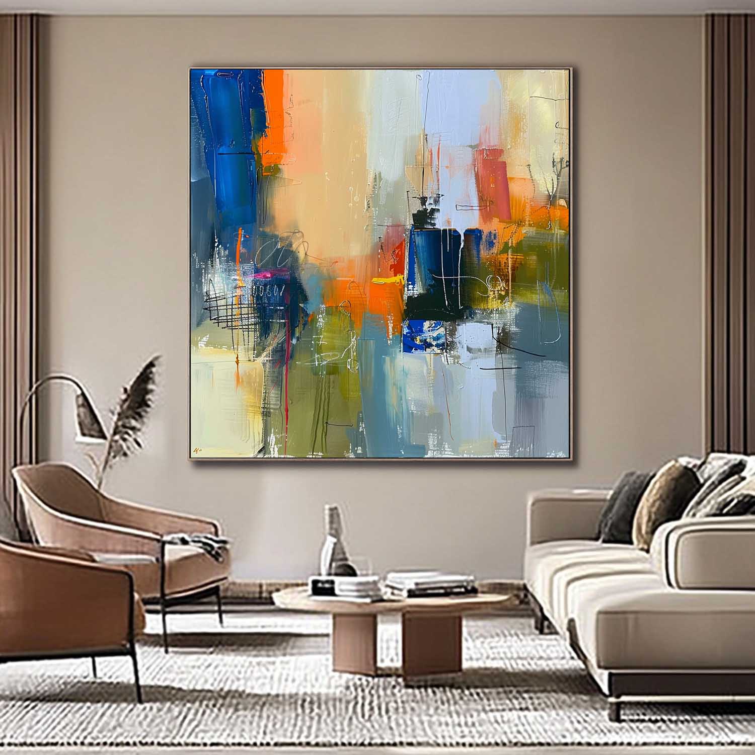 Wall Art Abstract Vibrant Expressionist Modern