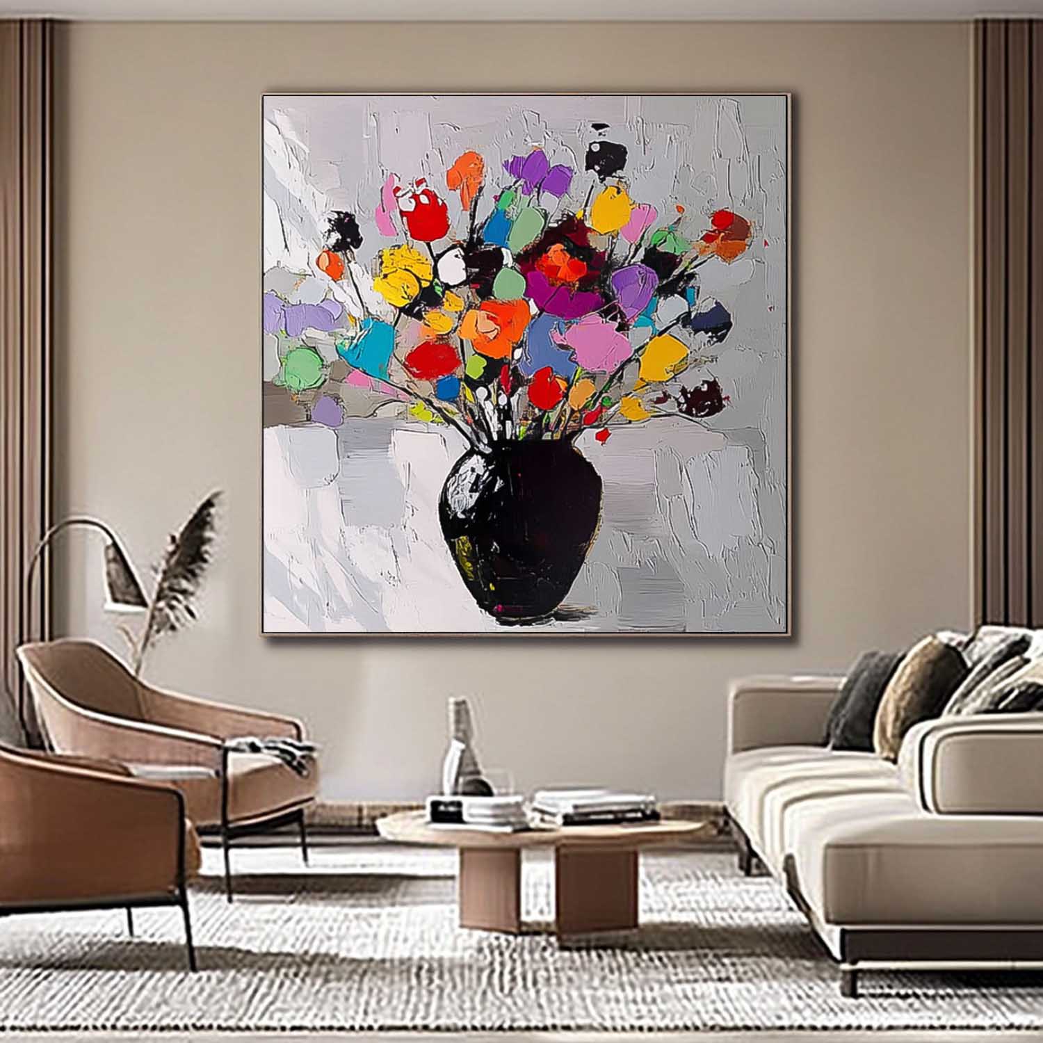 Wall Art Flower Modern Maximalist Pop