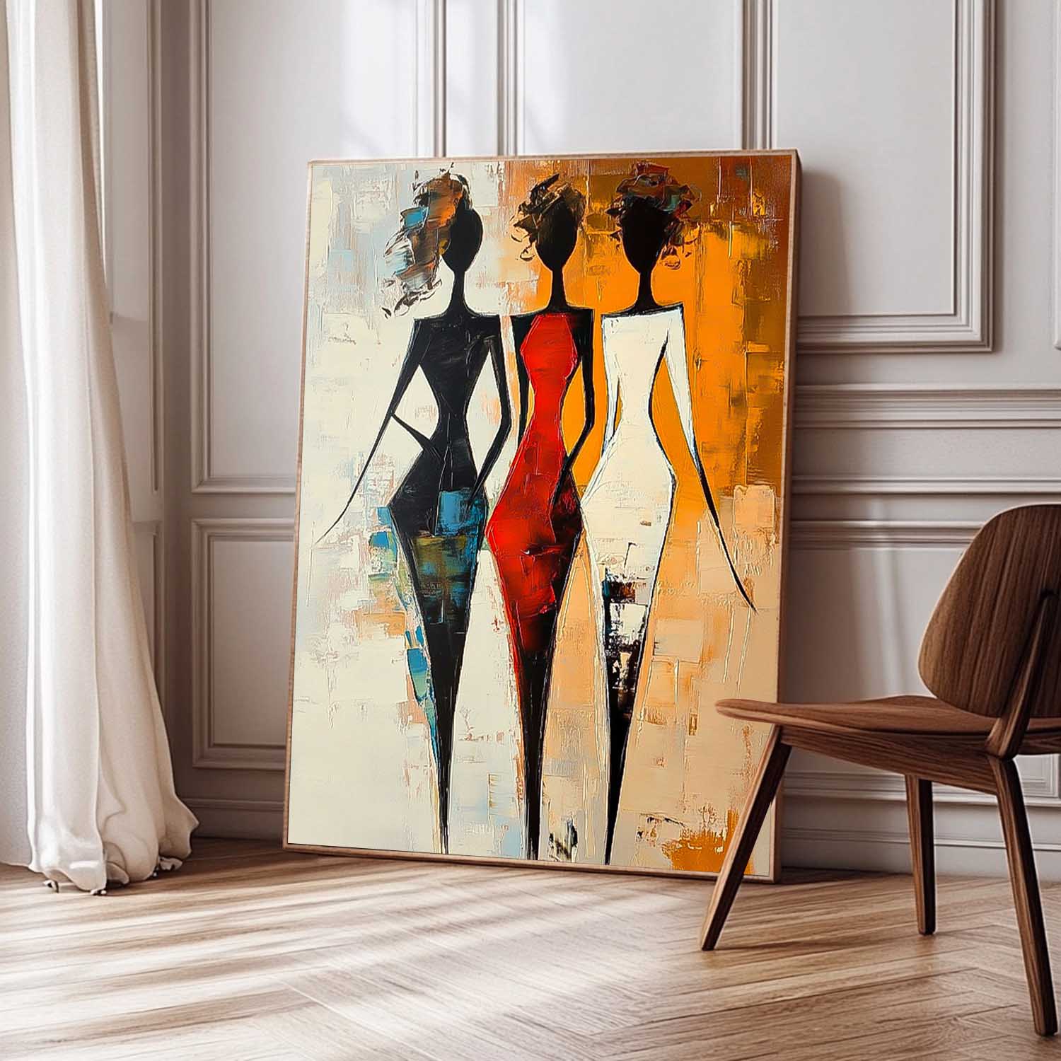 Wall Art Abstract Female Figure Silhouettes