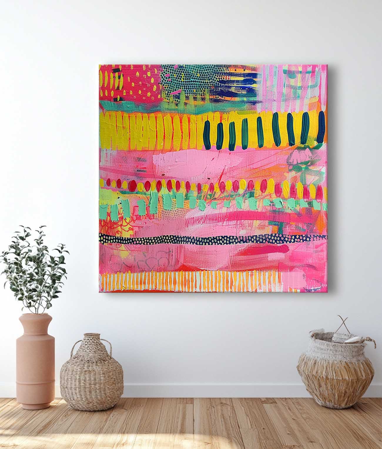 Wall Art Abstract Bohemian Maximalist Pop