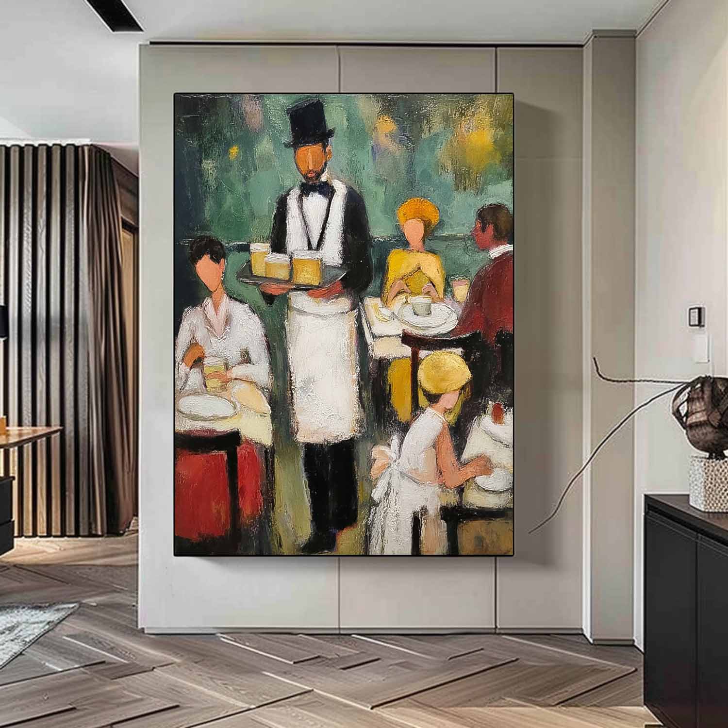 Wall Art People Narrative Diner Scene