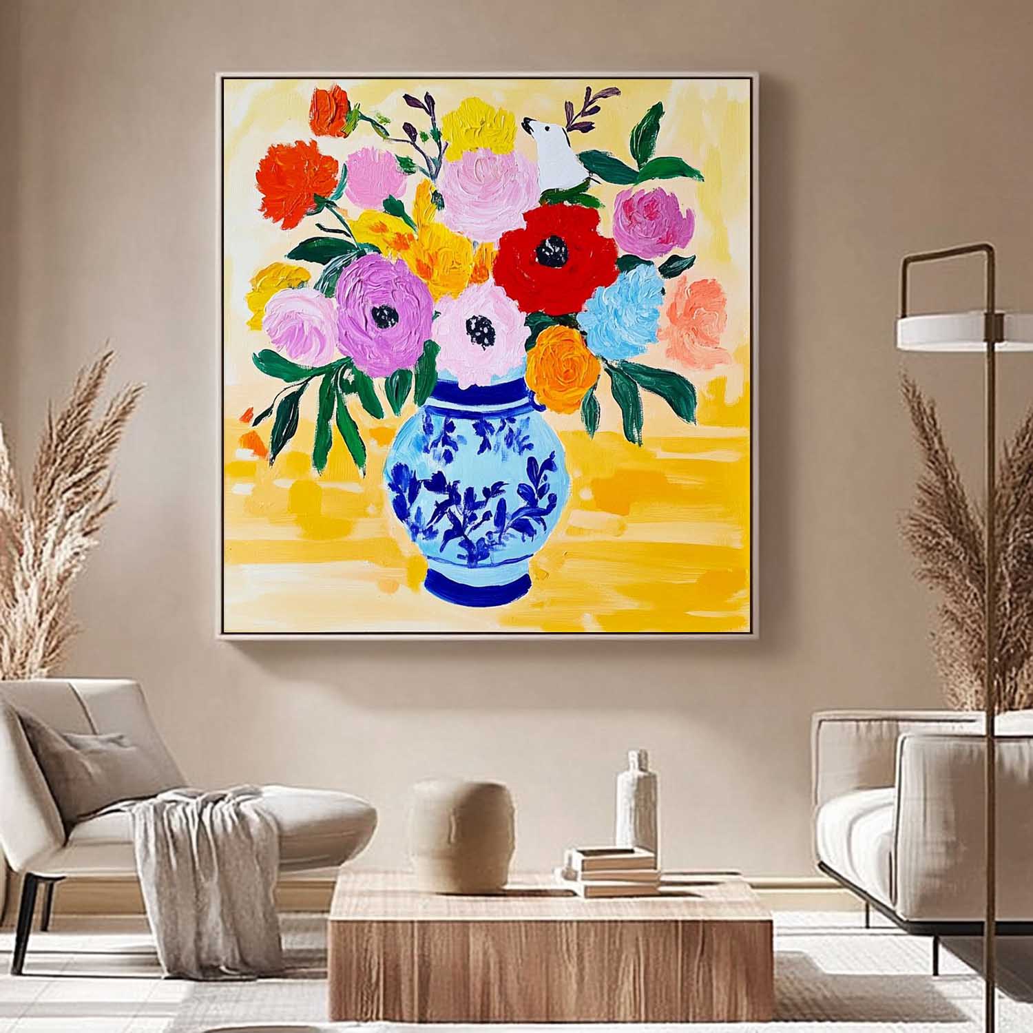 Wall Art Flower Opulent Vibrant Tropical