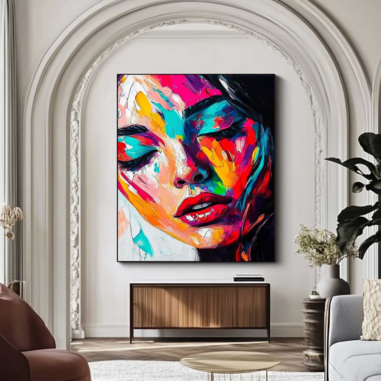 Wall Art People Neo-Pop Art Impasto