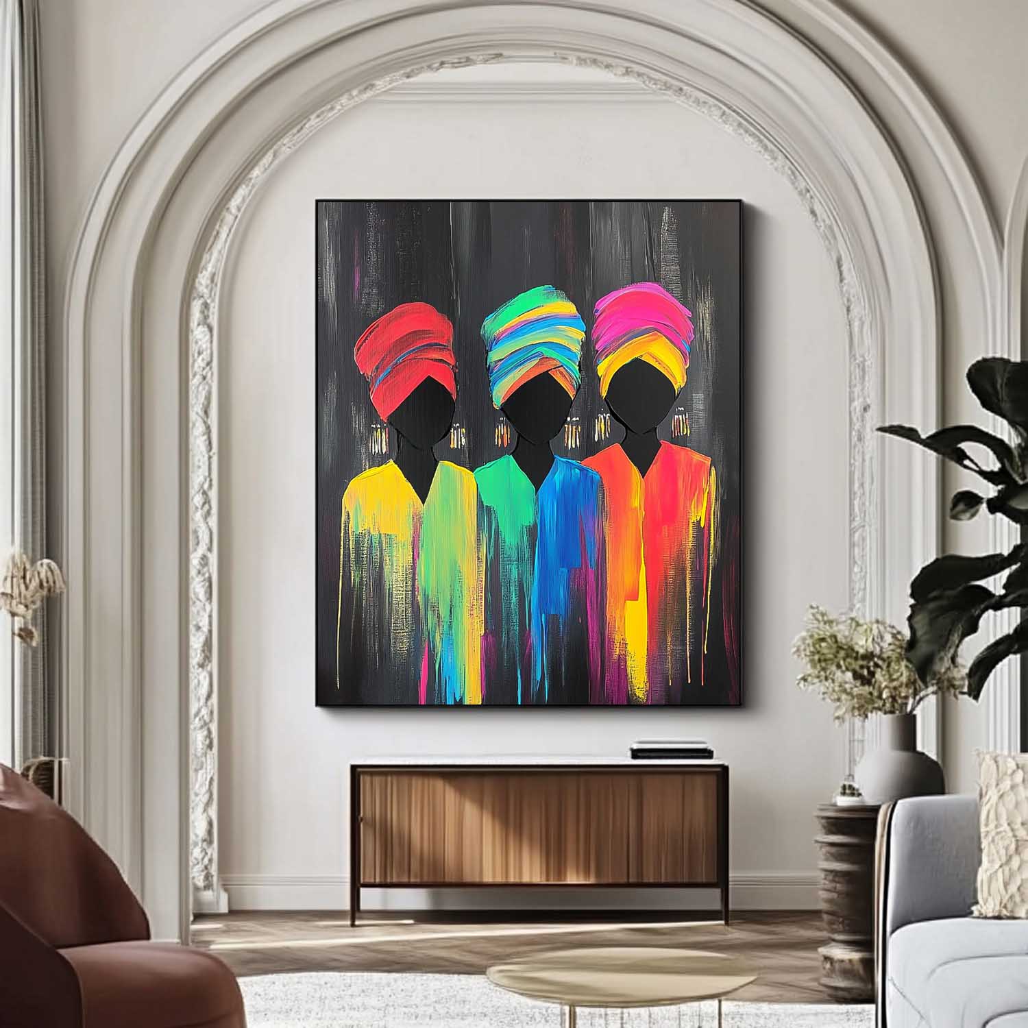 Wall Art People Vibrant Dramatic Exotic