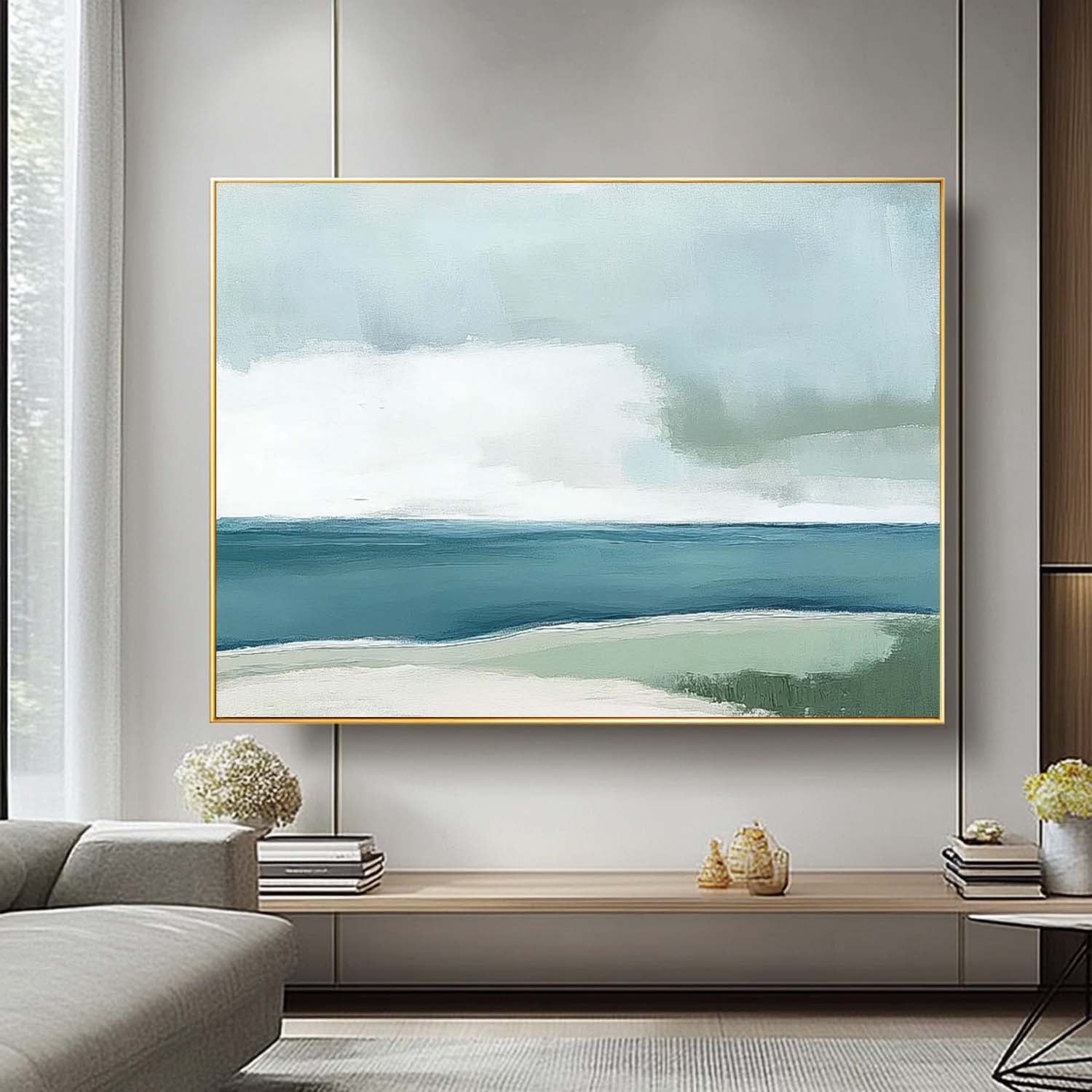 Wall Art Landscape Minimalist Solitary Boat