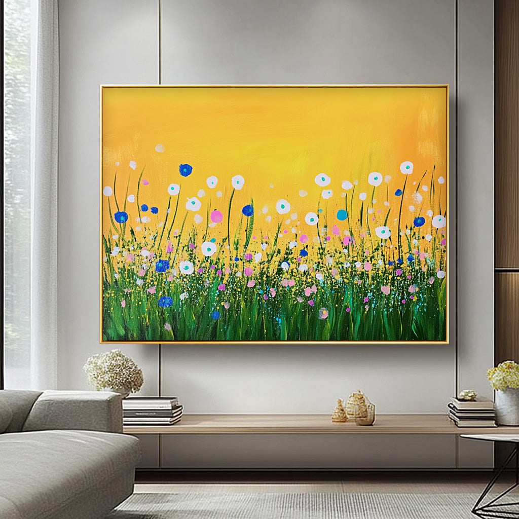 Wall Art Flower Impressionist Wildflower Field