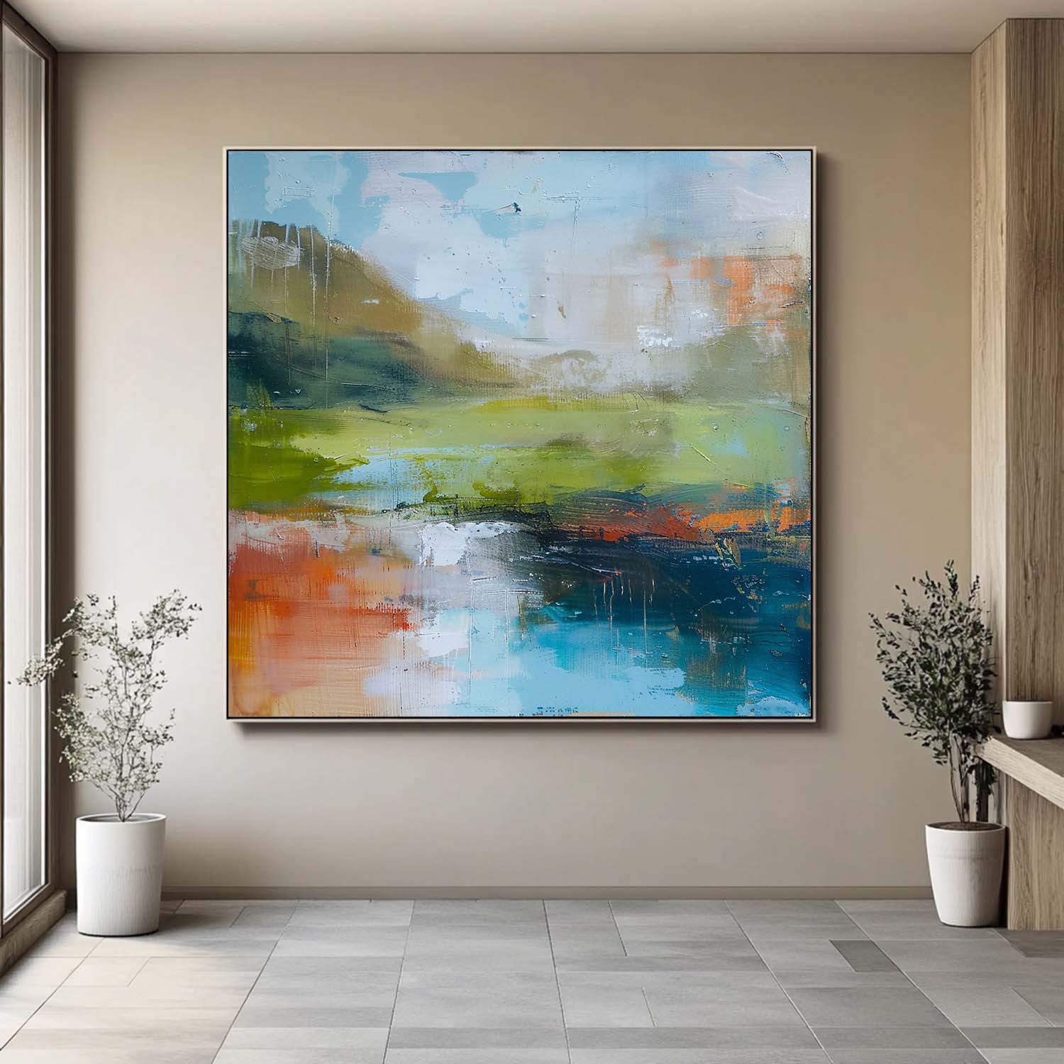 Wall Art Abstract Landscape Impressionist Impasto
