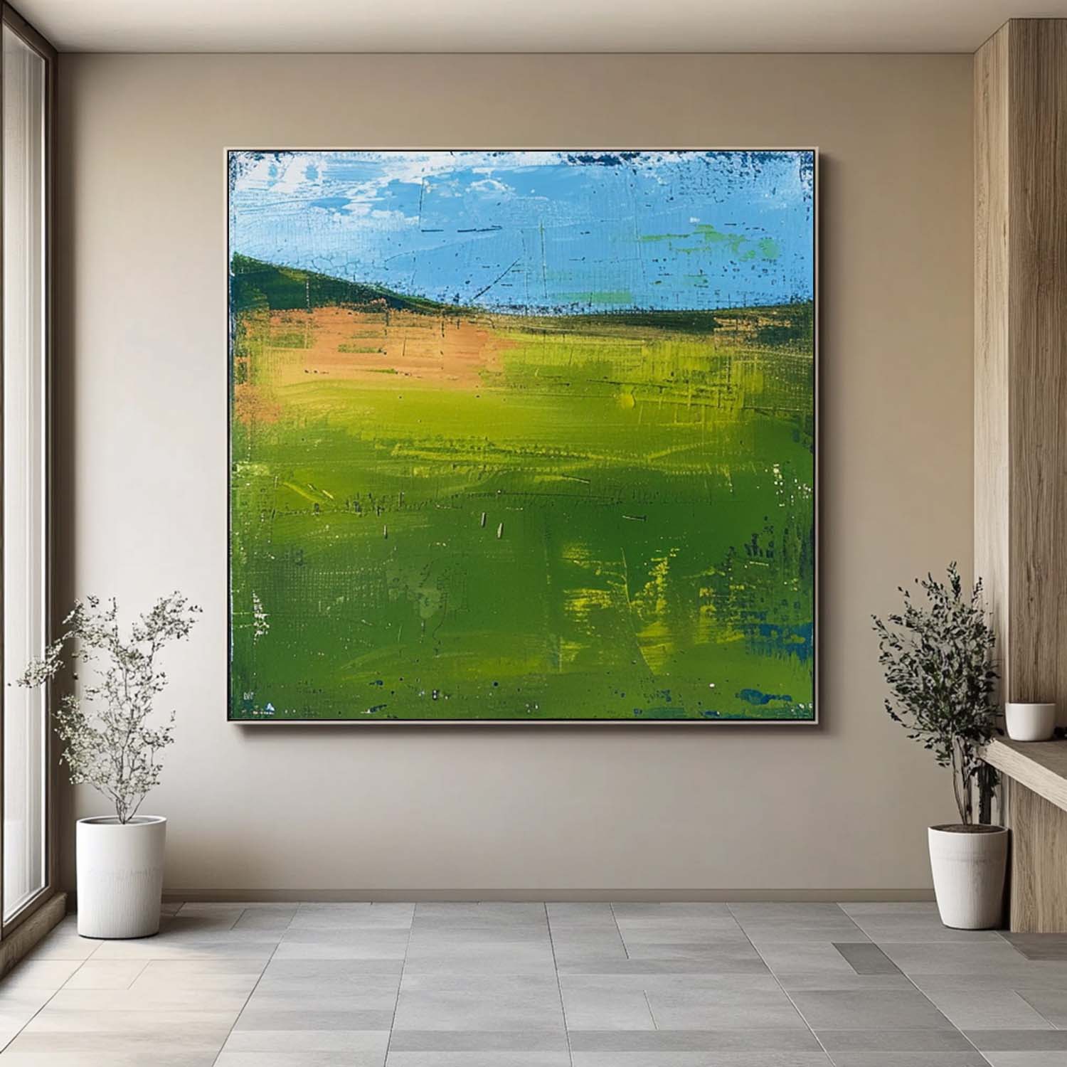 Wall Art Abstract Minimalist Color Block Landscape
