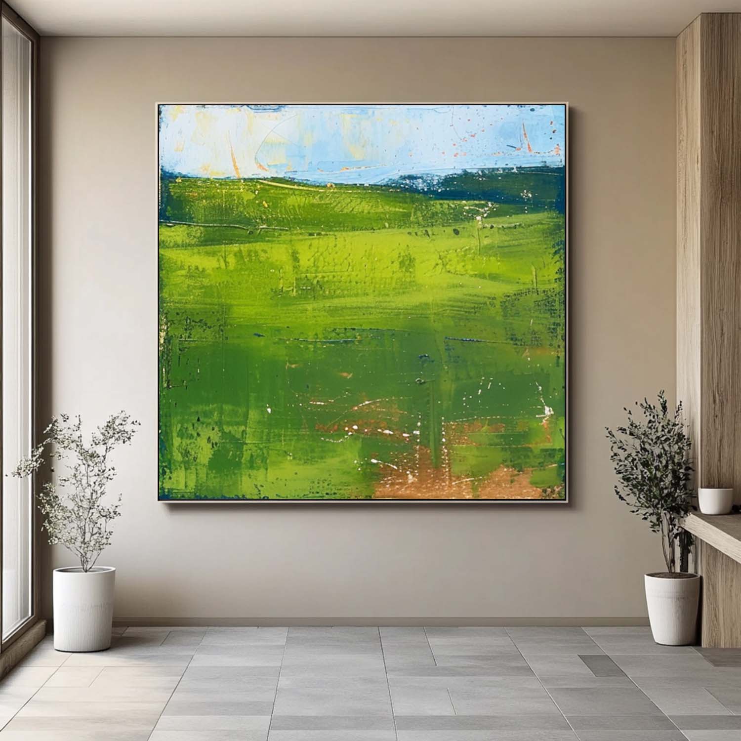 Wall Art Abstract Fresh Fresh Lake Impasto