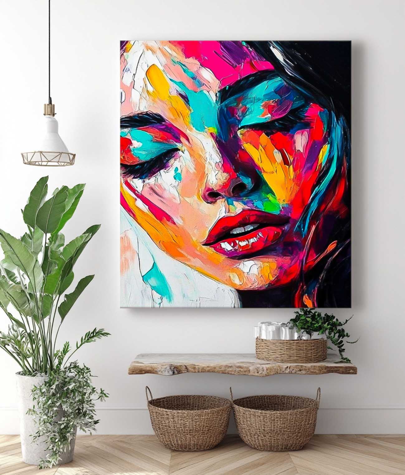 Wall Art People Neo-Pop Art Impasto