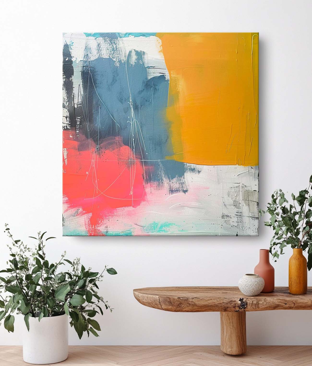 Wall Art Abstract Modern Vibrant Minimalist