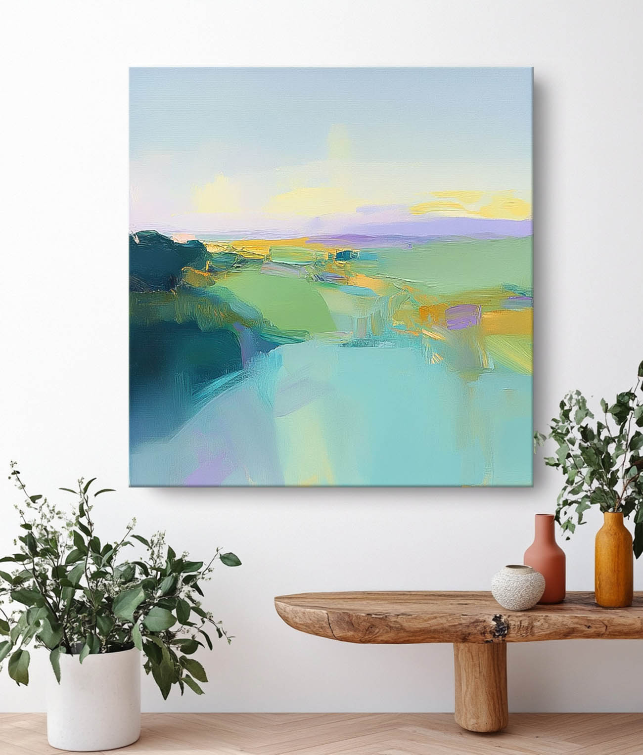 Wall Art Abstract Soft Color Block Coastal
