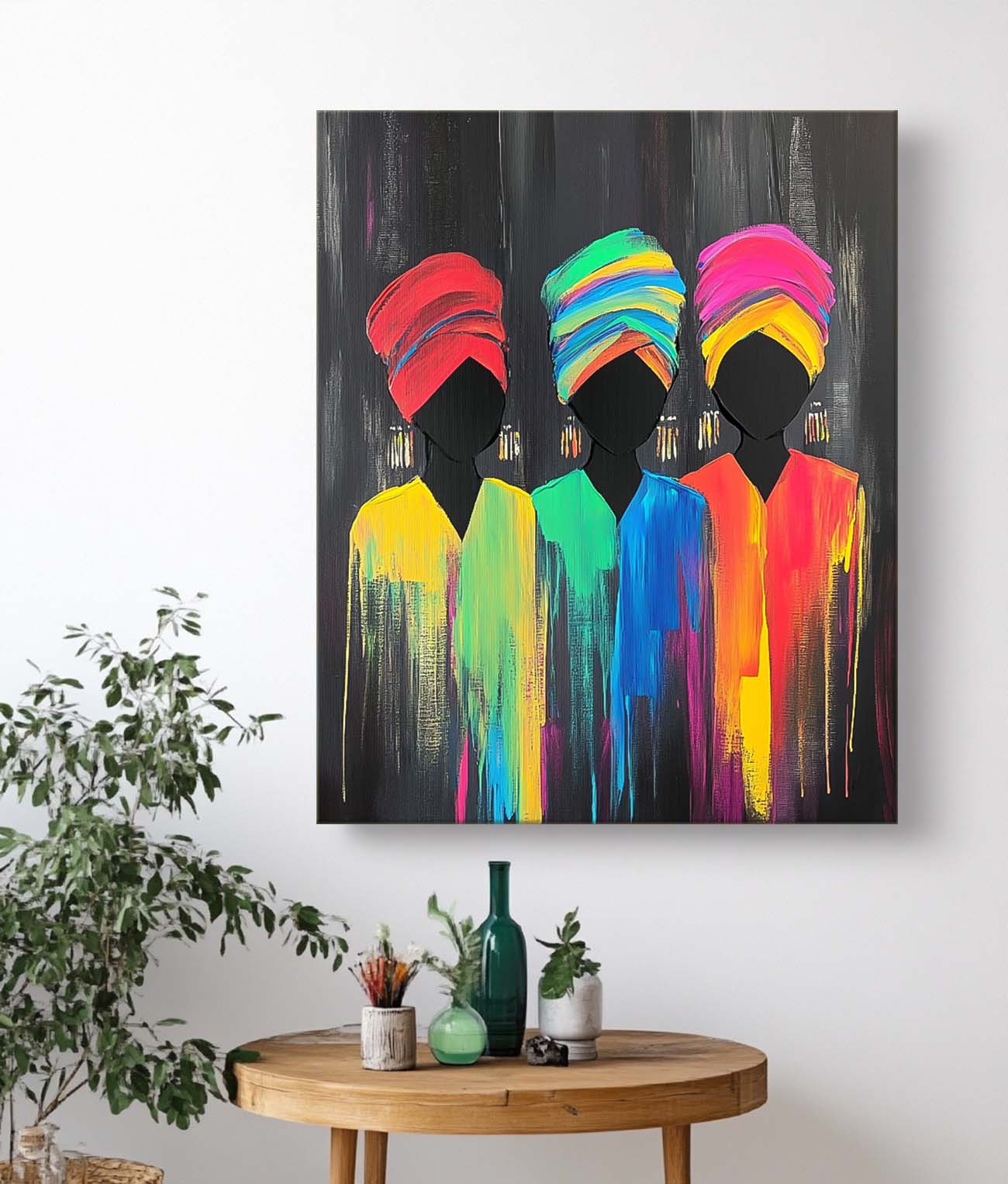 Wall Art People Vibrant Dramatic Exotic