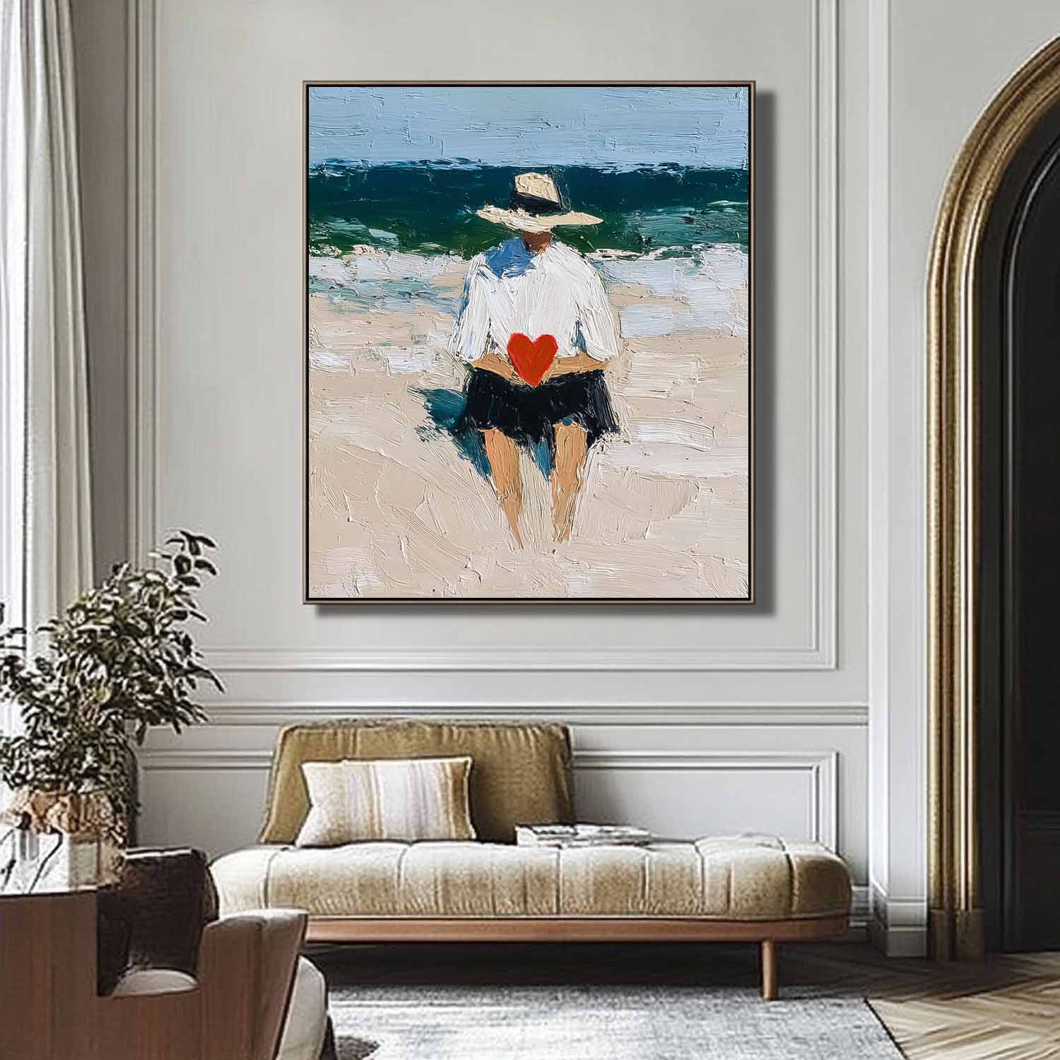 Wall Art People Calm Romantic Beach Atmosphere