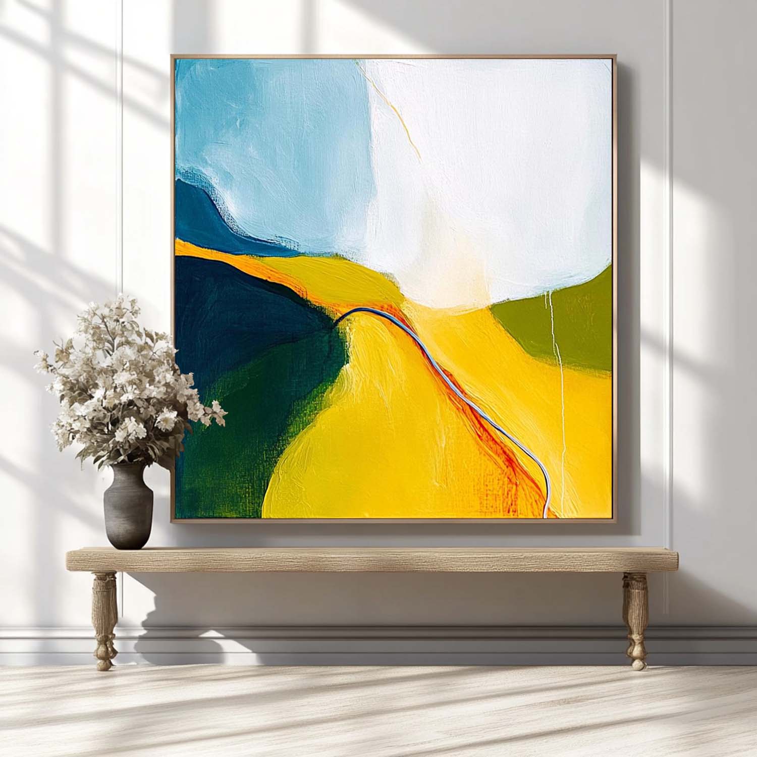 Wall Art Minimalist Soft Curved Mountain