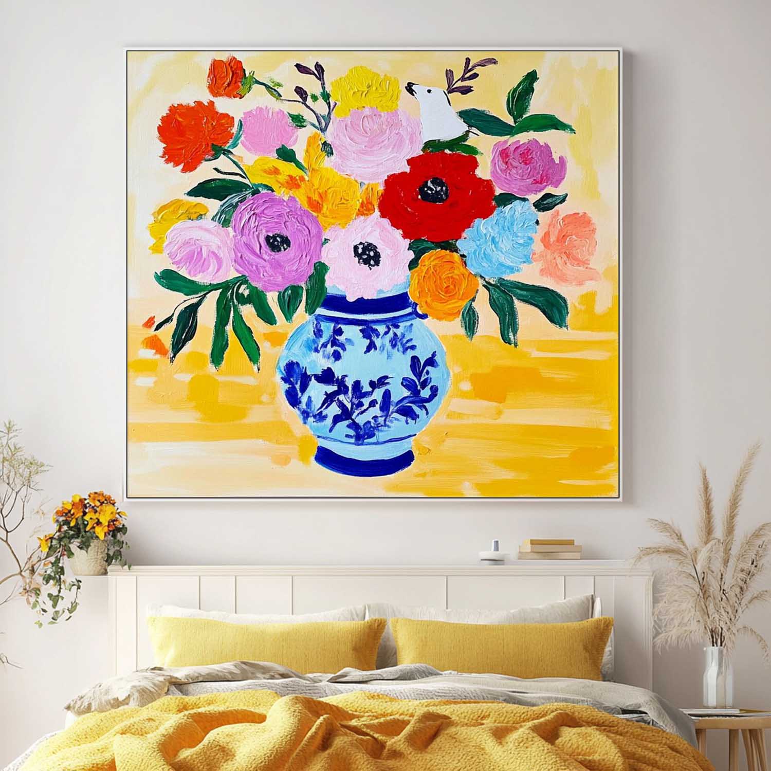 Wall Art Flower Opulent Vibrant Tropical