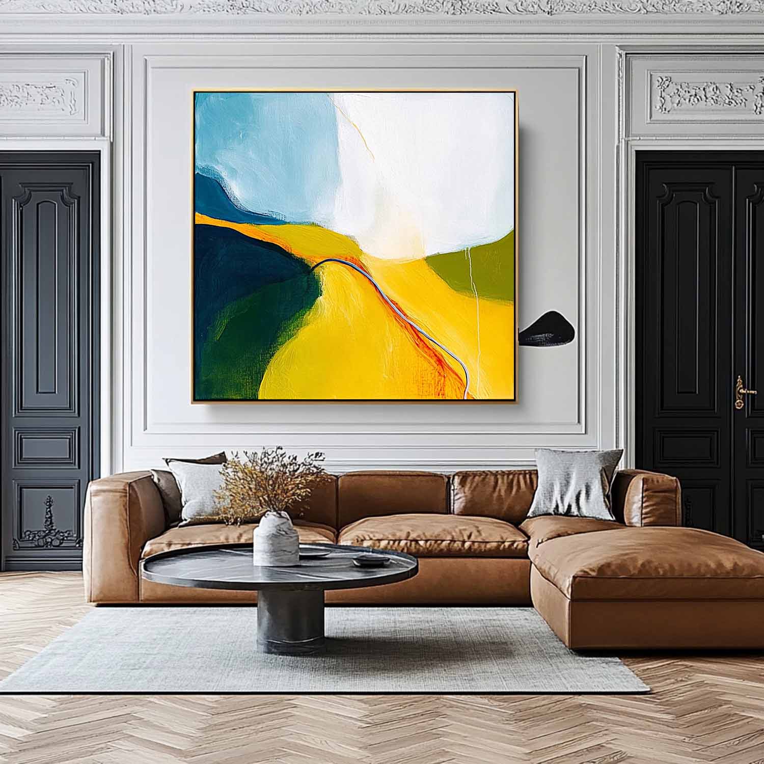 Wall Art Minimalist Soft Curved Mountain