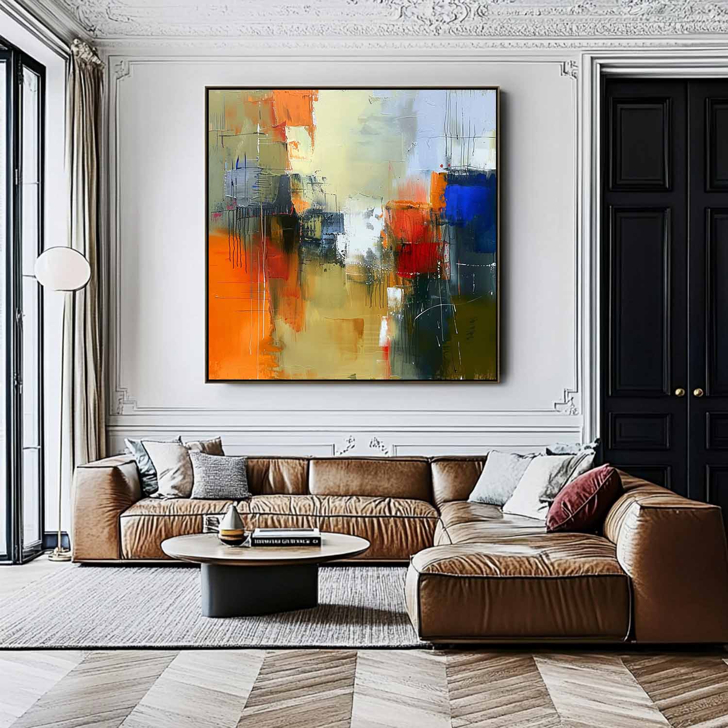 Wall Art Abstract Dynamic Bustling Atmosphere