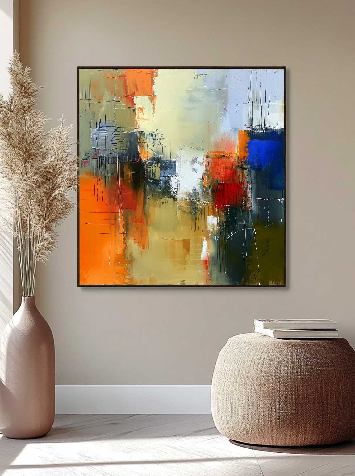 Wall Art Abstract Dynamic Bustling Atmosphere