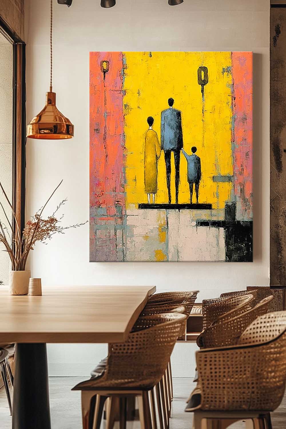 Wall Art People Contemporary Heartwarming Family