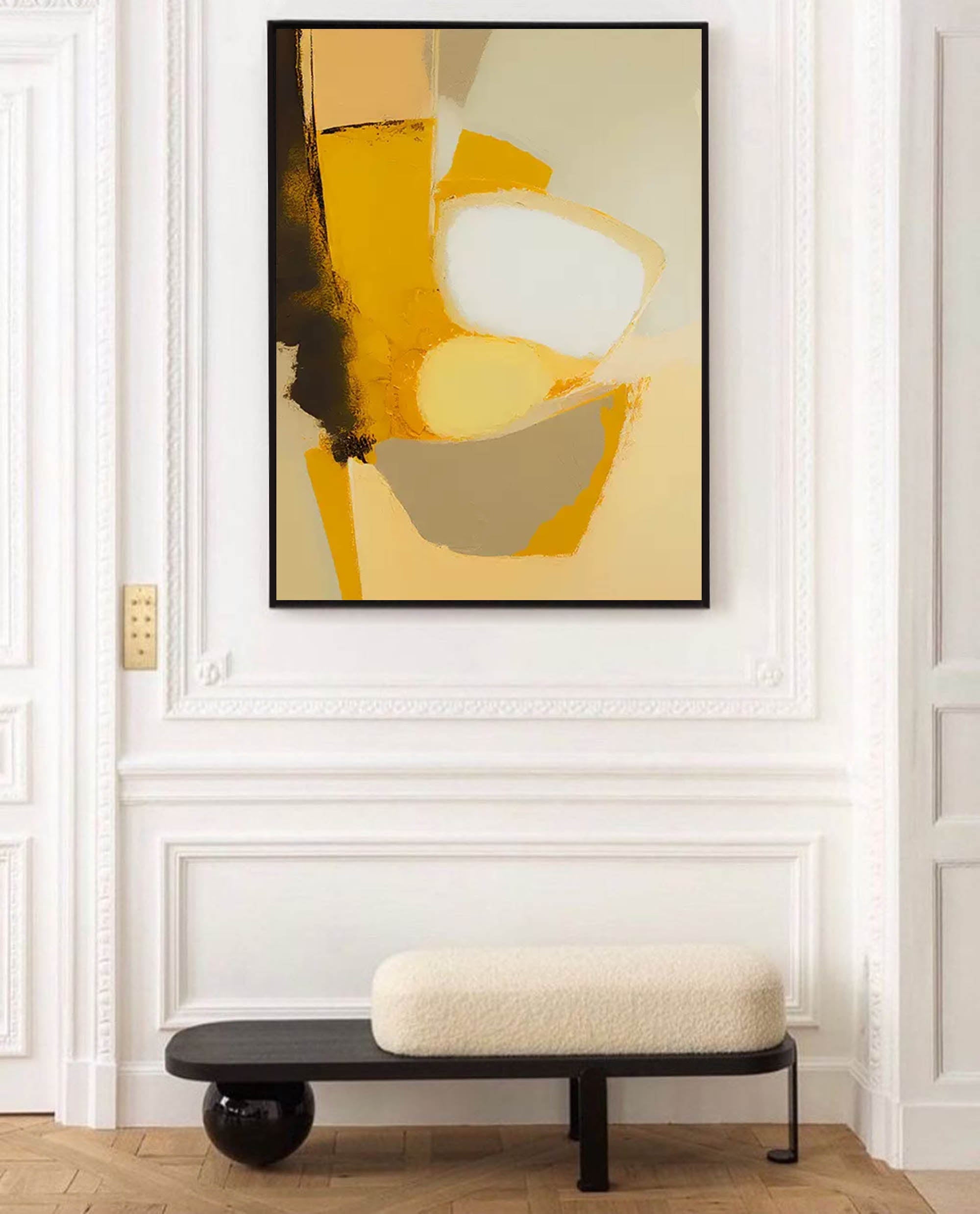 Wall Art Abstract Minimalist Neutral Impasto