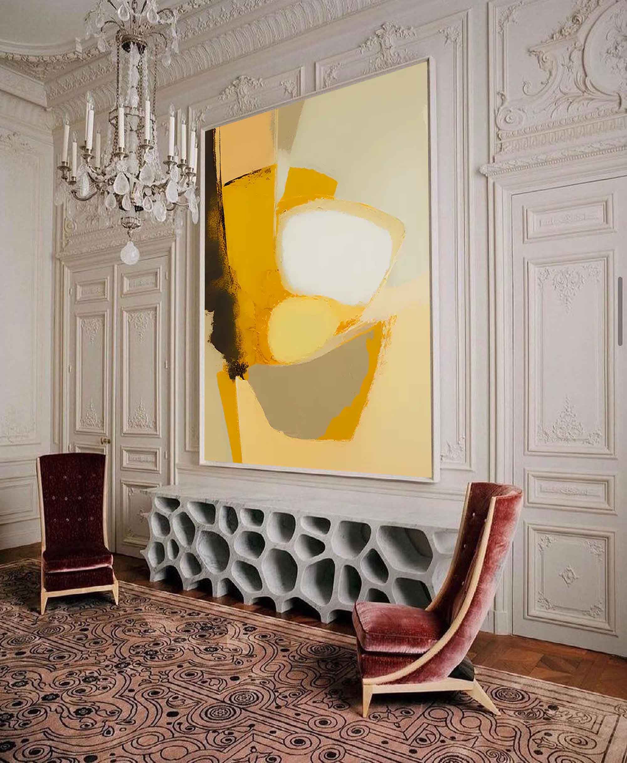 Wall Art Abstract Minimalist Neutral Impasto
