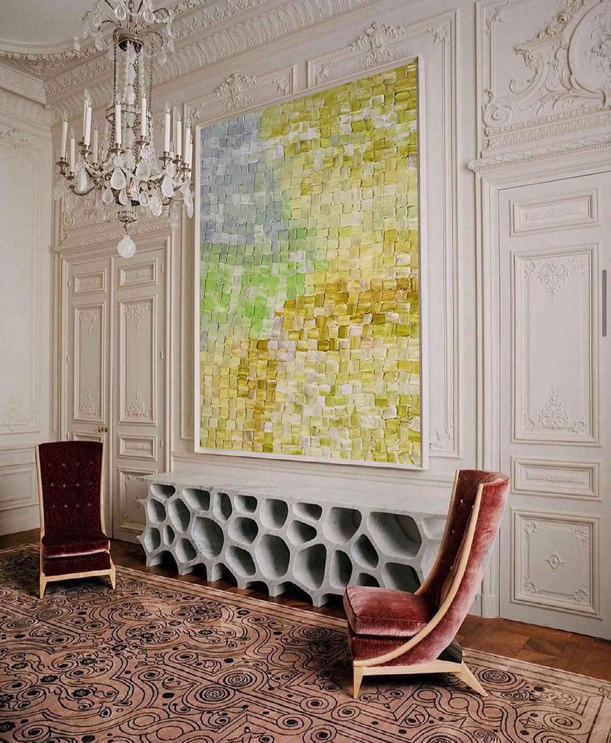 Wall Art Abstract Impasto Elegant Natural