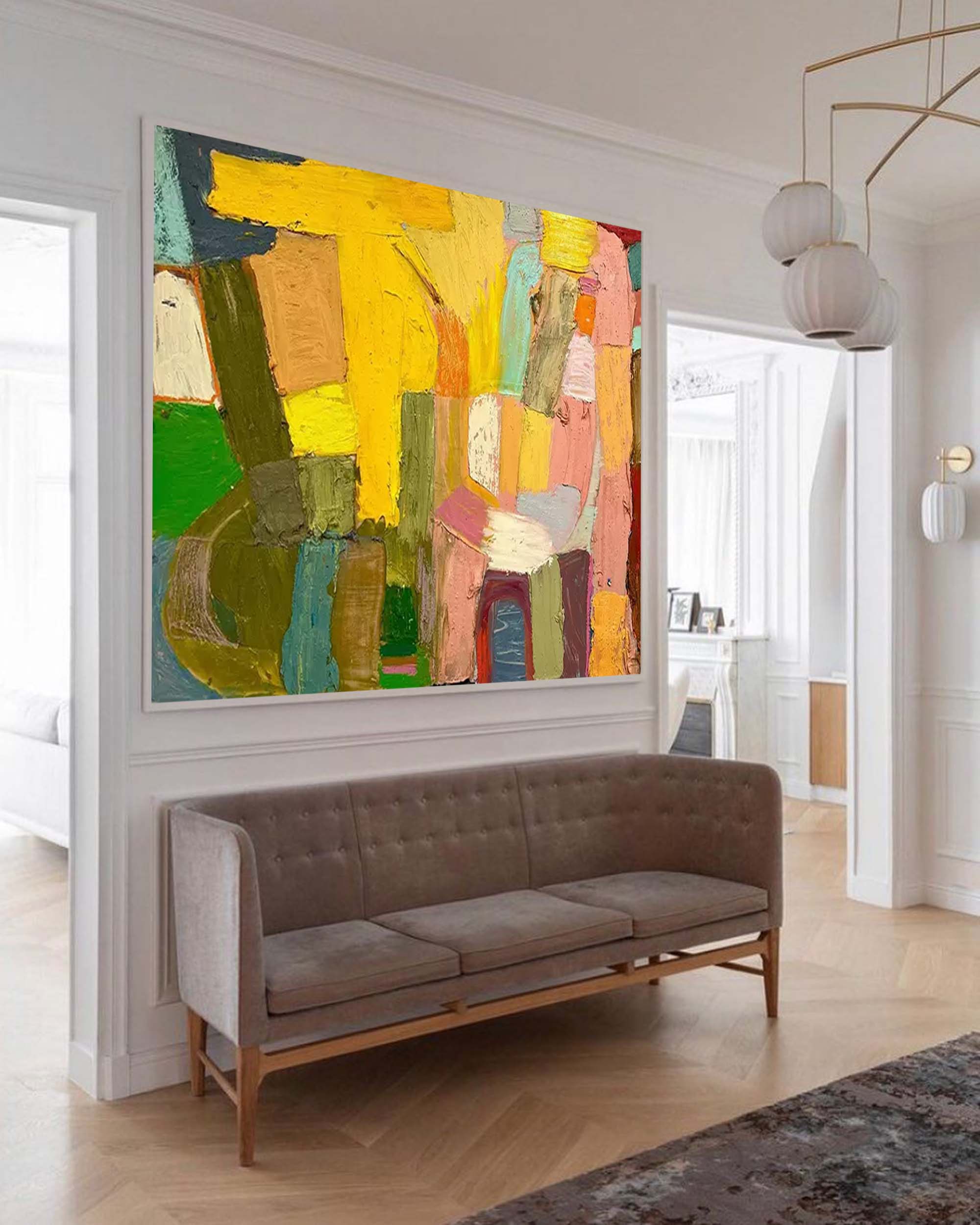 Wall Art Abstract Energetic Playful Colorful