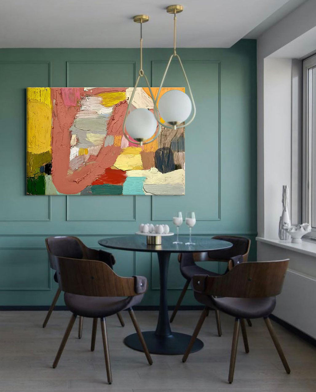 Wall Art Abstract Energetic Modern Playful