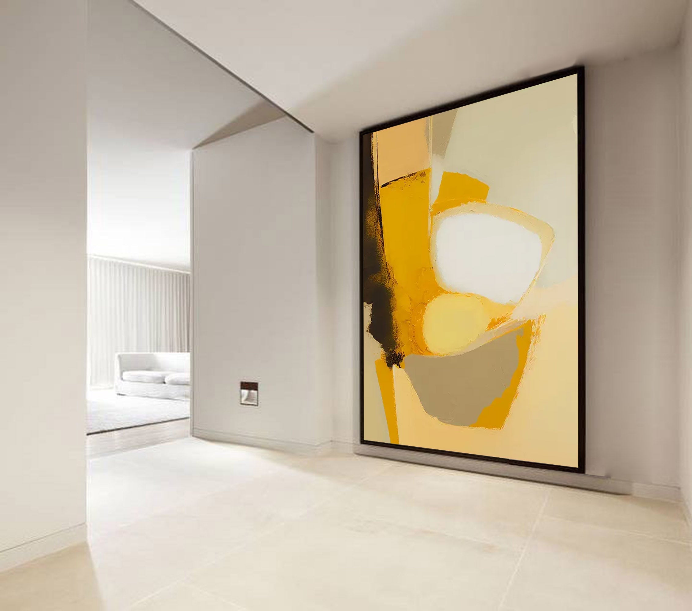 Wall Art Abstract Minimalist Neutral Impasto