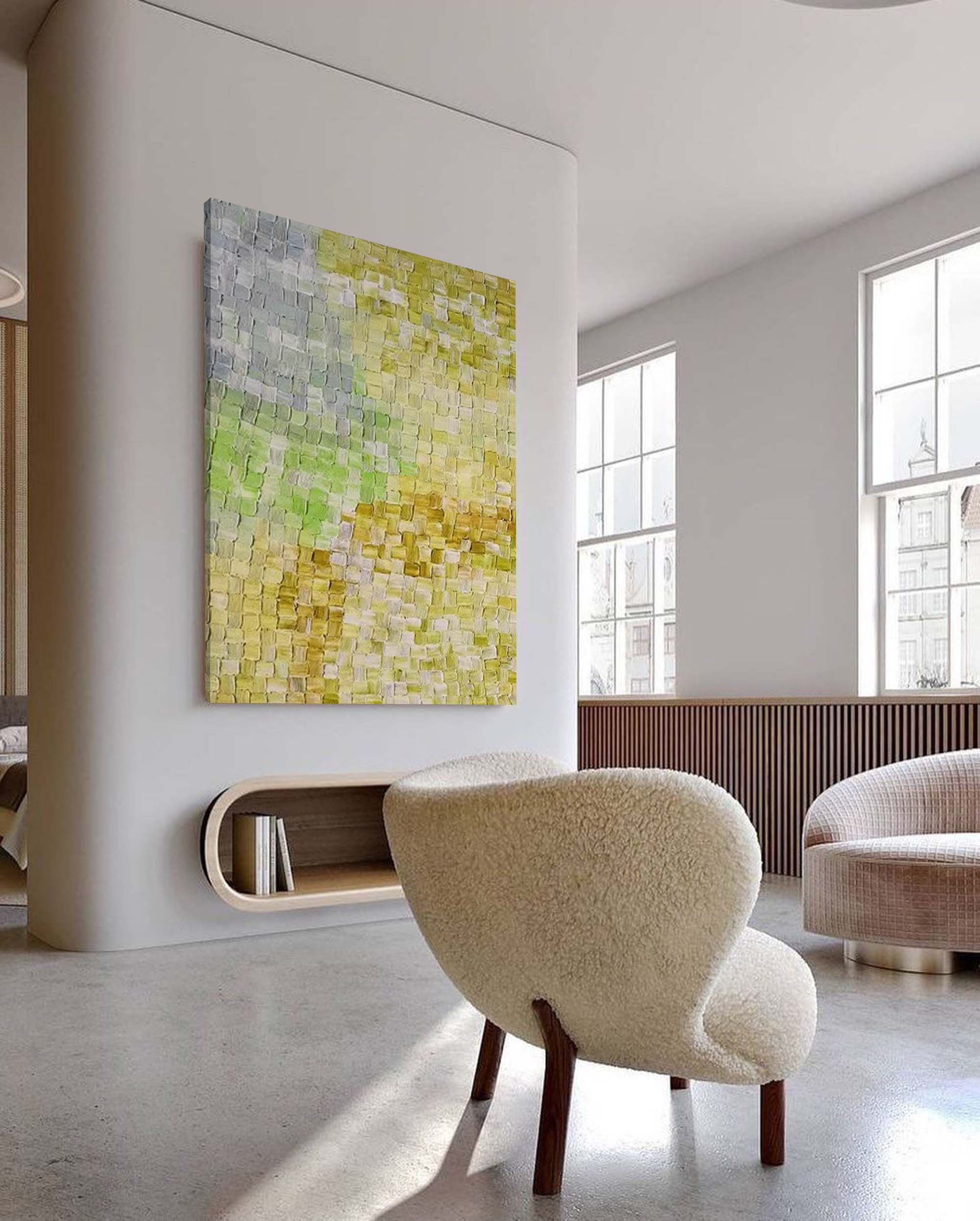 Wall Art Abstract Impasto Elegant Natural