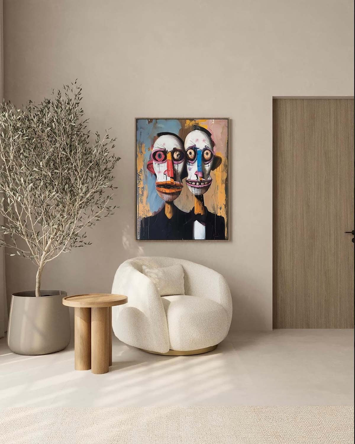 Wall Art Vertical Abstract Expressionist