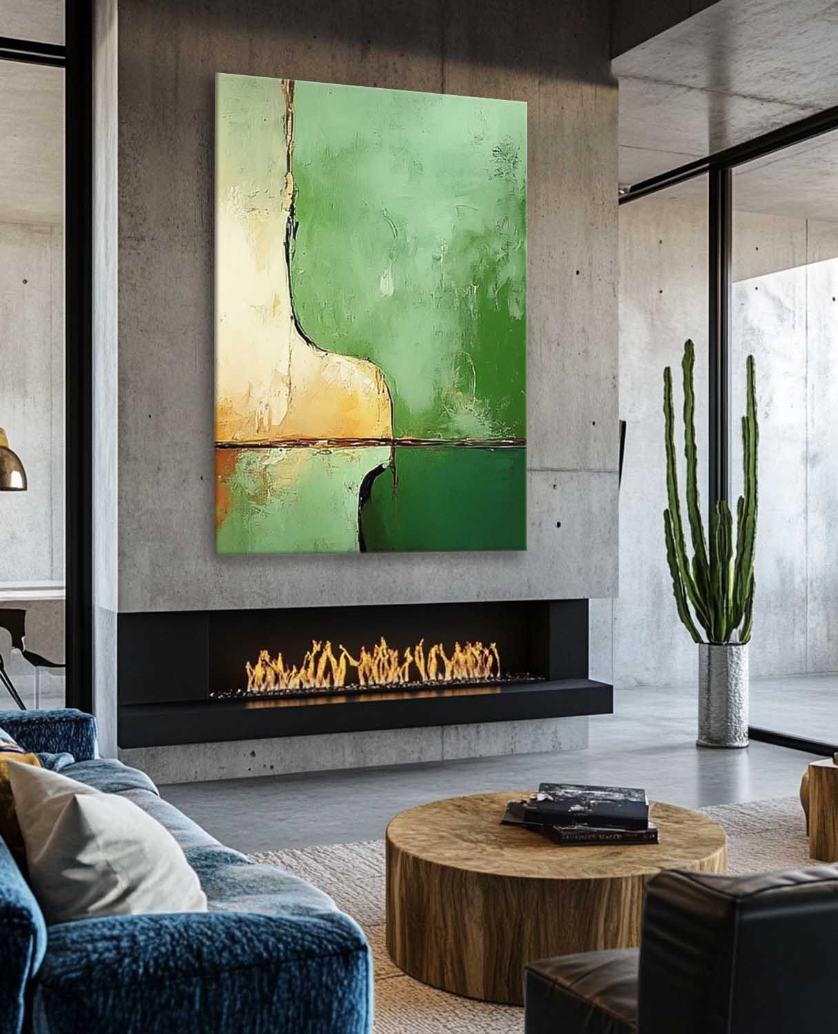 Wall Art Abstract Biophilic Design Rustic