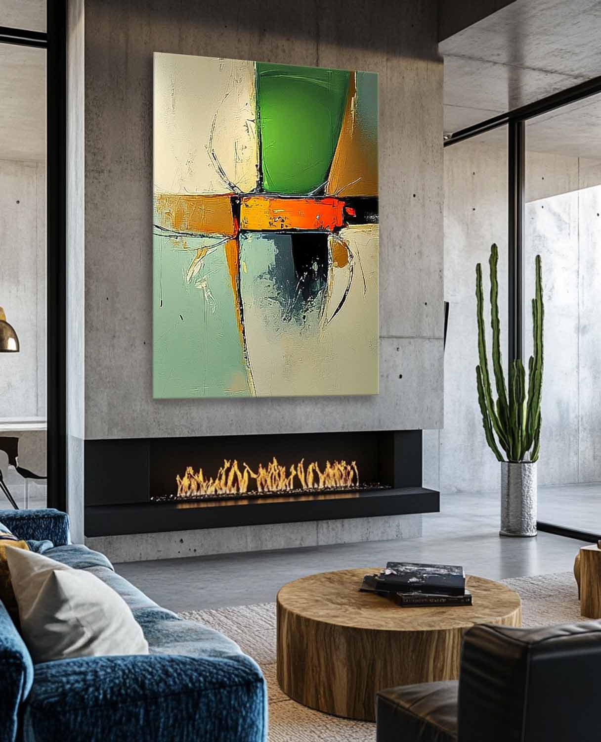 Wall Art Abstract Neo-Impressionist Soft