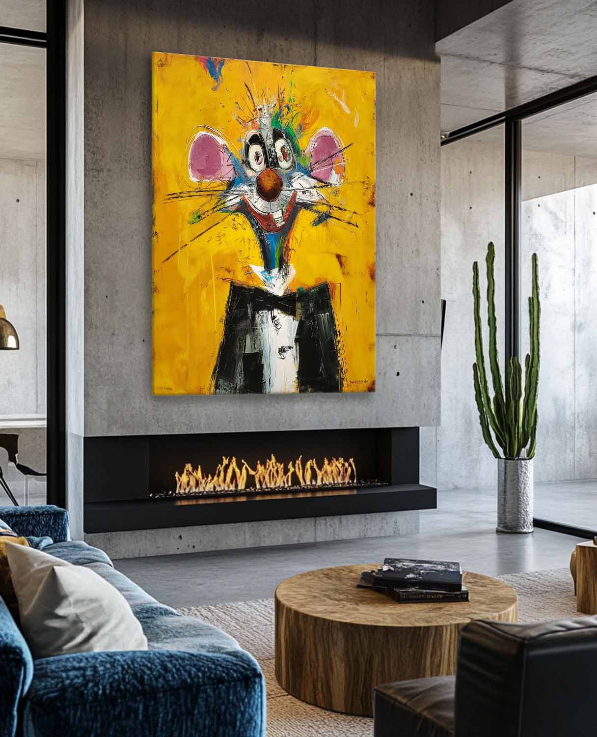 Wall Art Animal Pop Color Block Playful