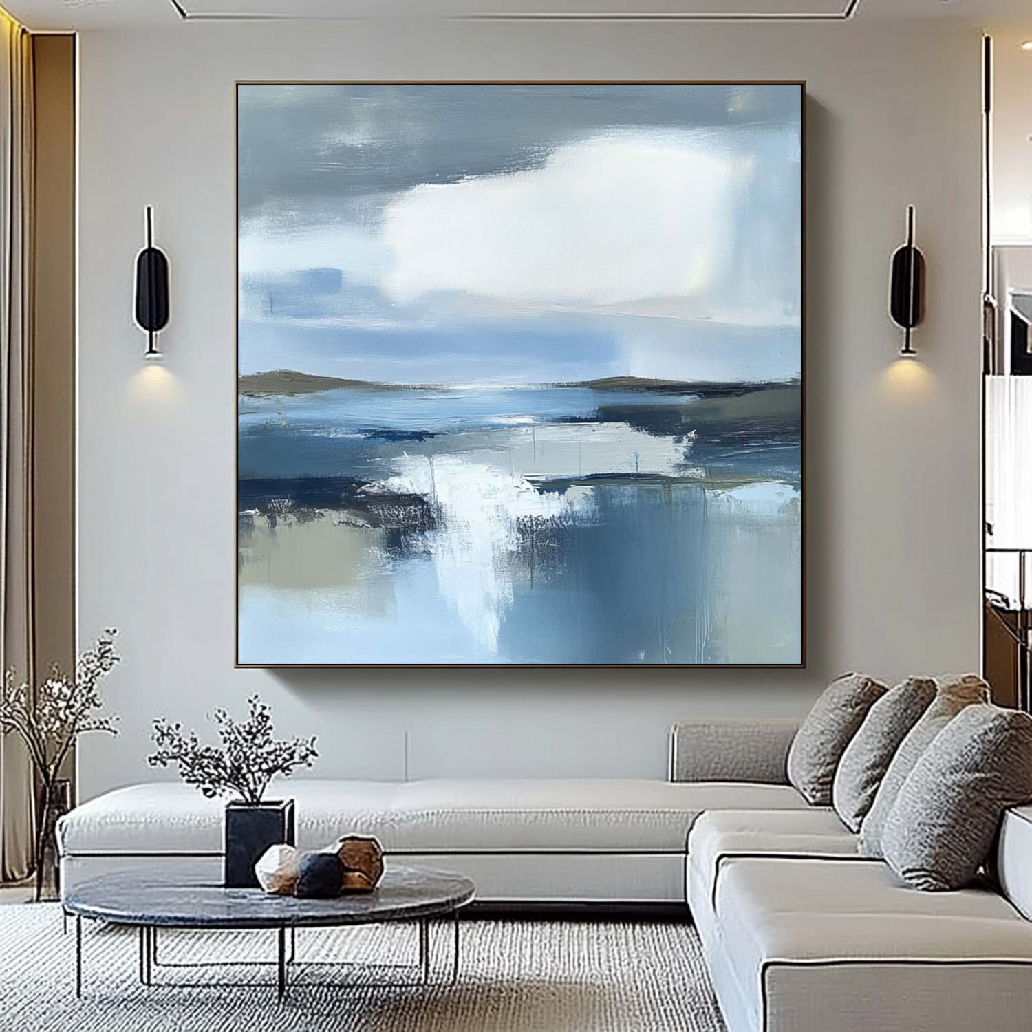 Wall Art Landscape Abstract Misty Lake