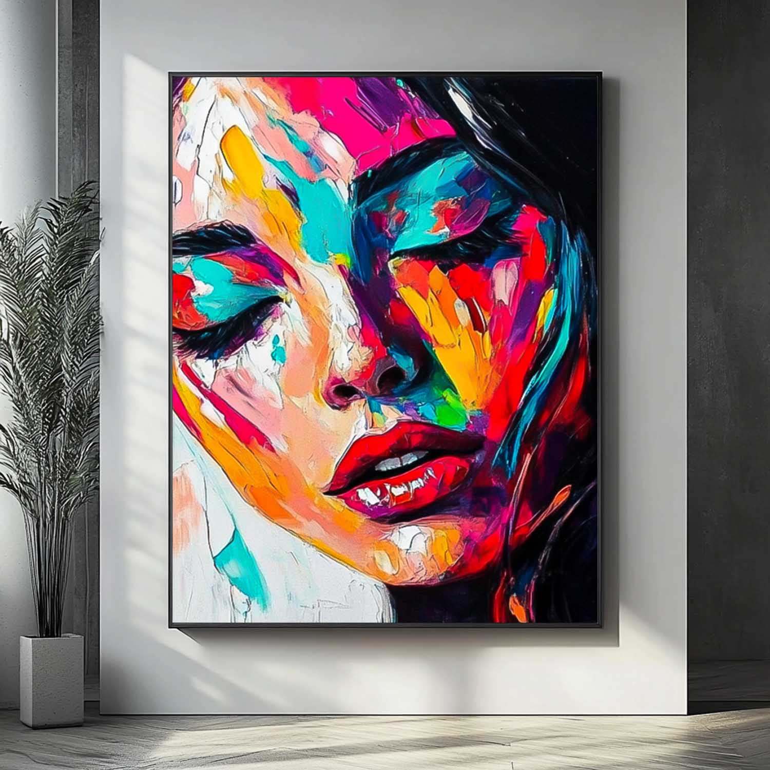 Wall Art People Neo-Pop Art Impasto