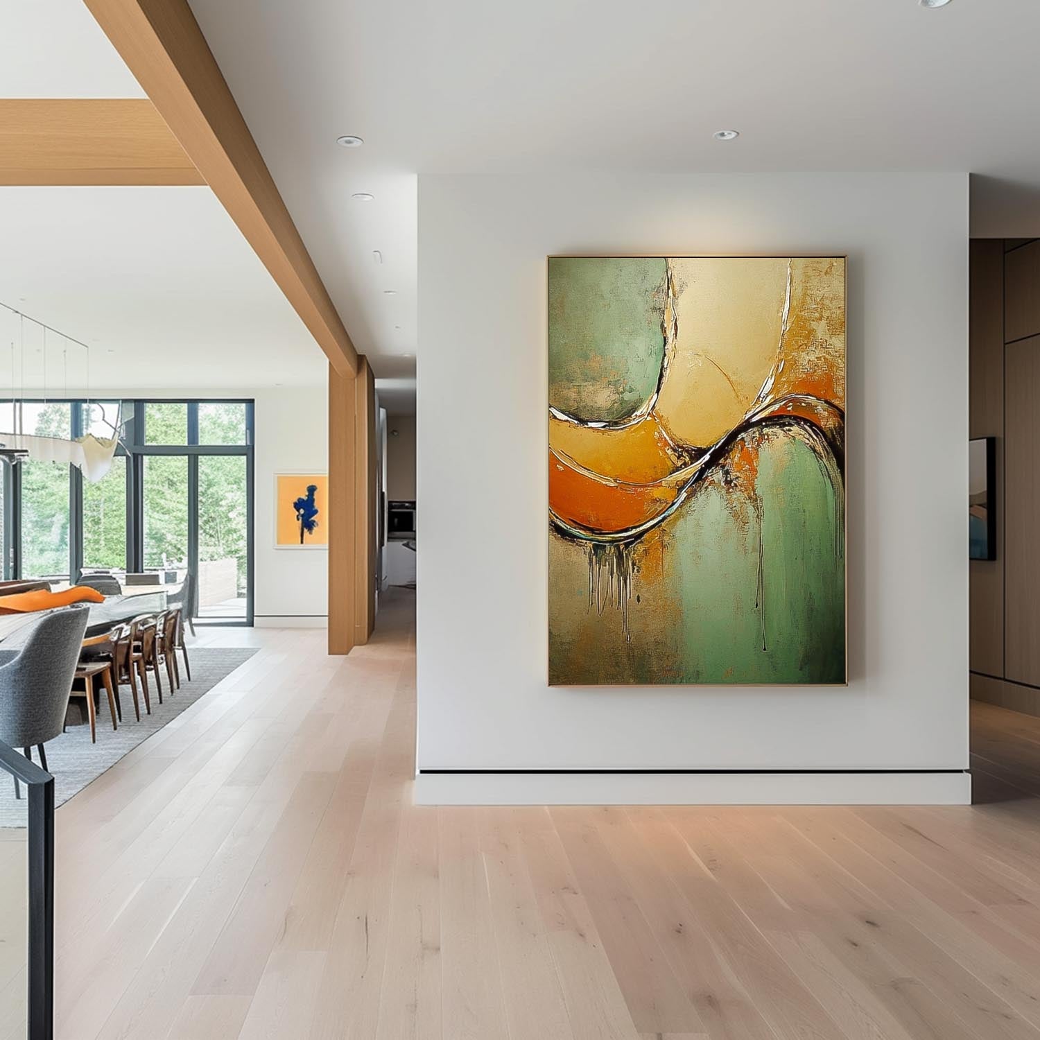 Wall Art Curved Geometric Abstract Earth