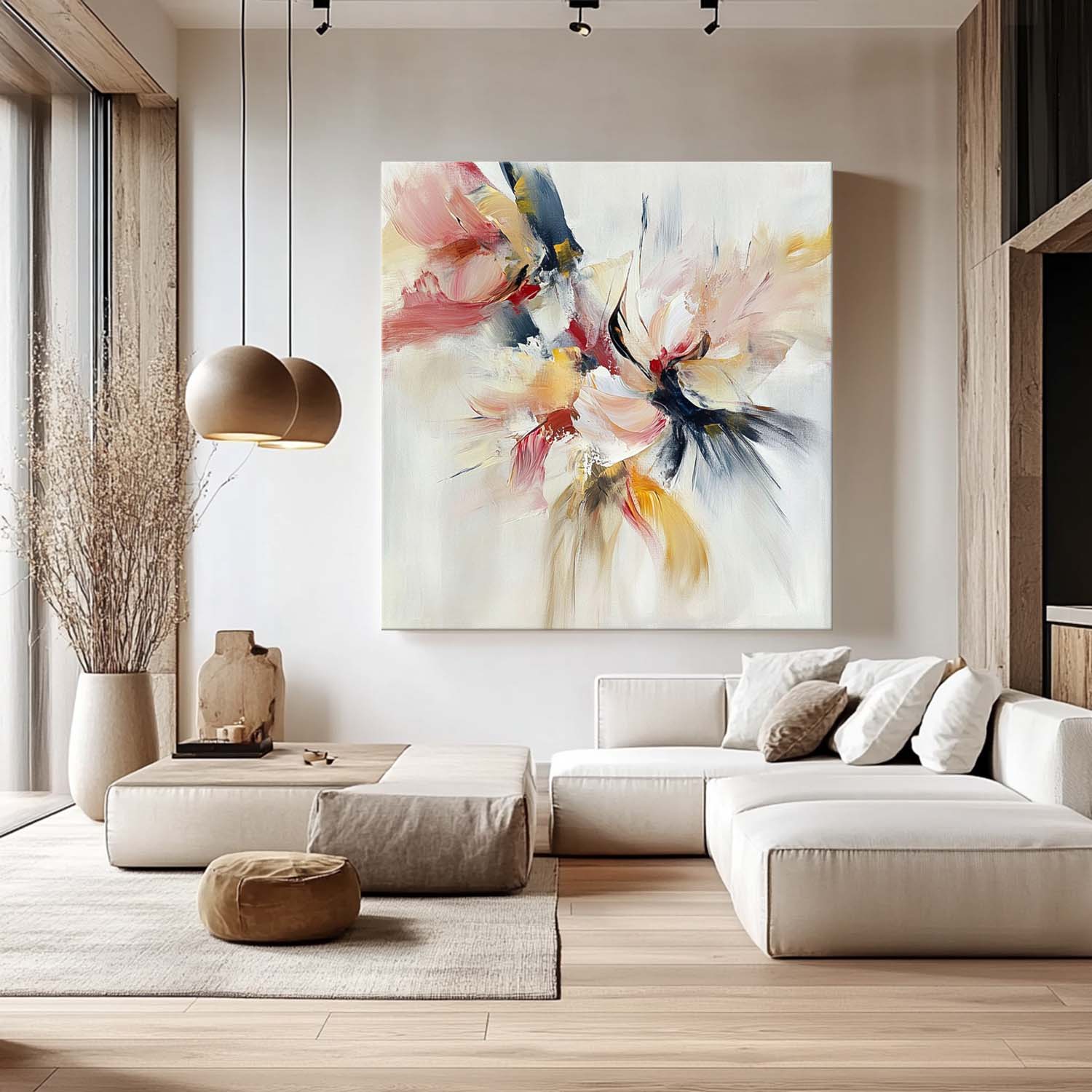 Wall Art Abstract Brushstroke Decor Lyrical
