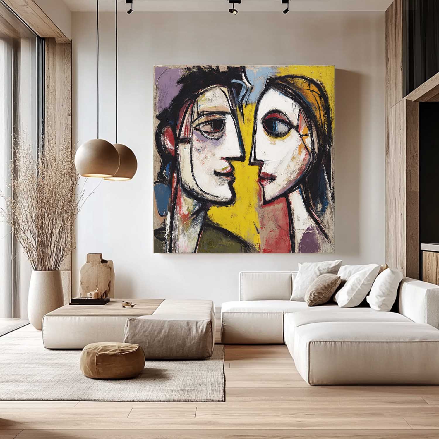 Wall Art People Playful Neo-Expressionist Cubist
