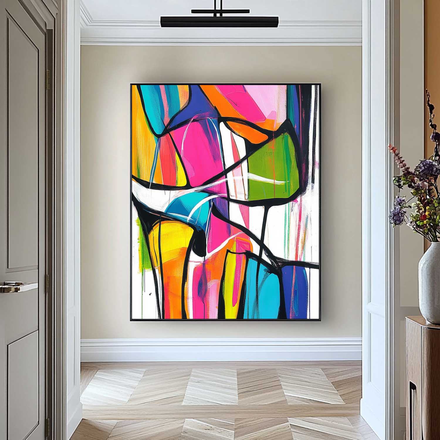 Wall Art Abstract Dynamic Asymmetrical Playful