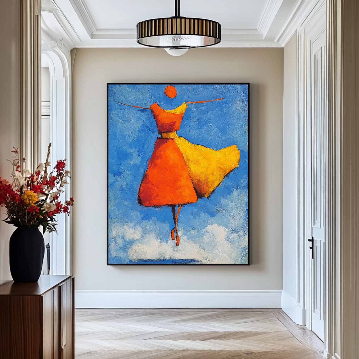 Wall Art People Impasto Dancing Aesthetic