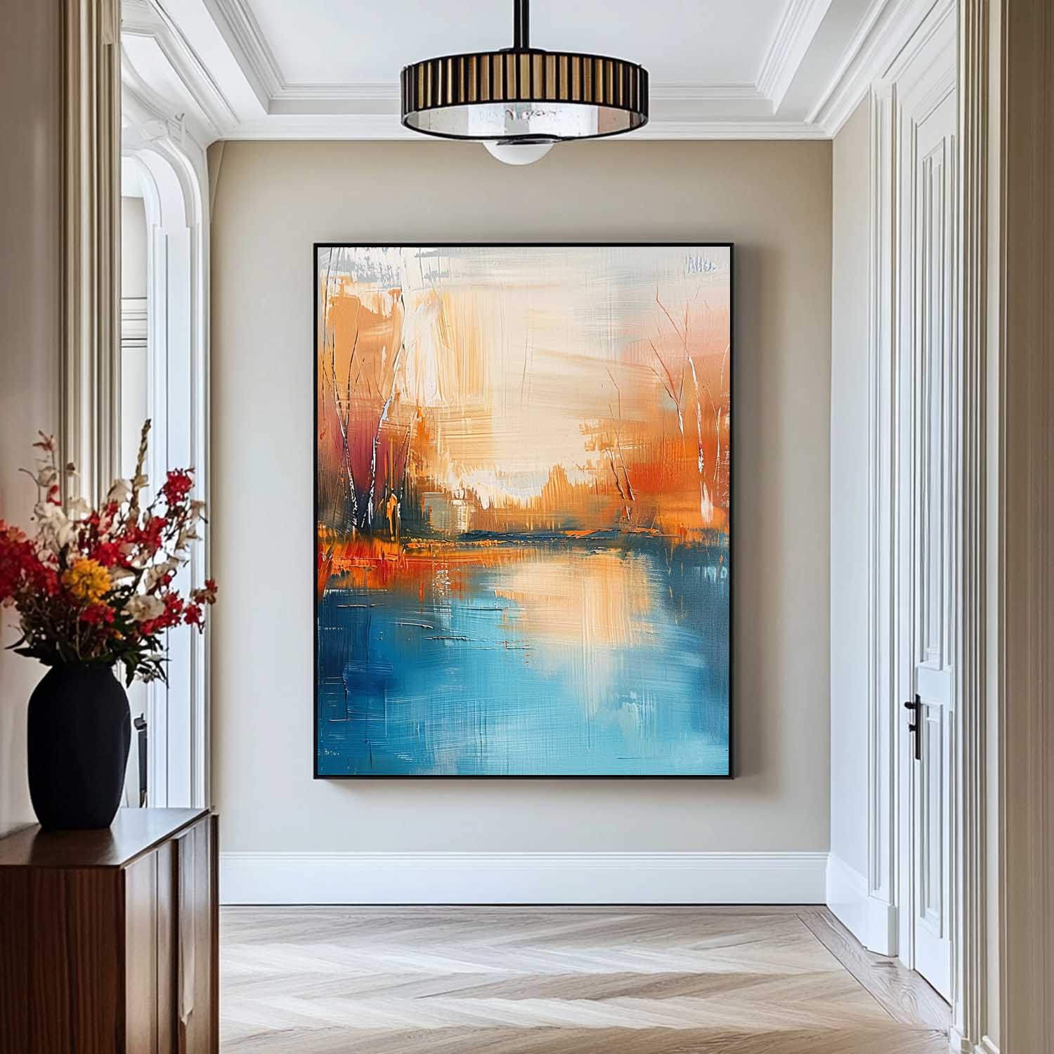Wall Art Abstract Modern Impasto Warm Urban