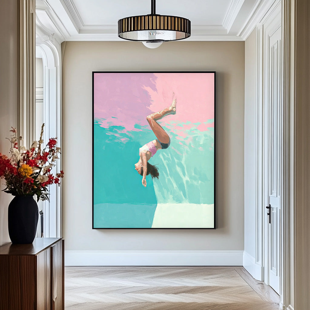 Wall Art Impasto People Vibrant Dynamic Scene