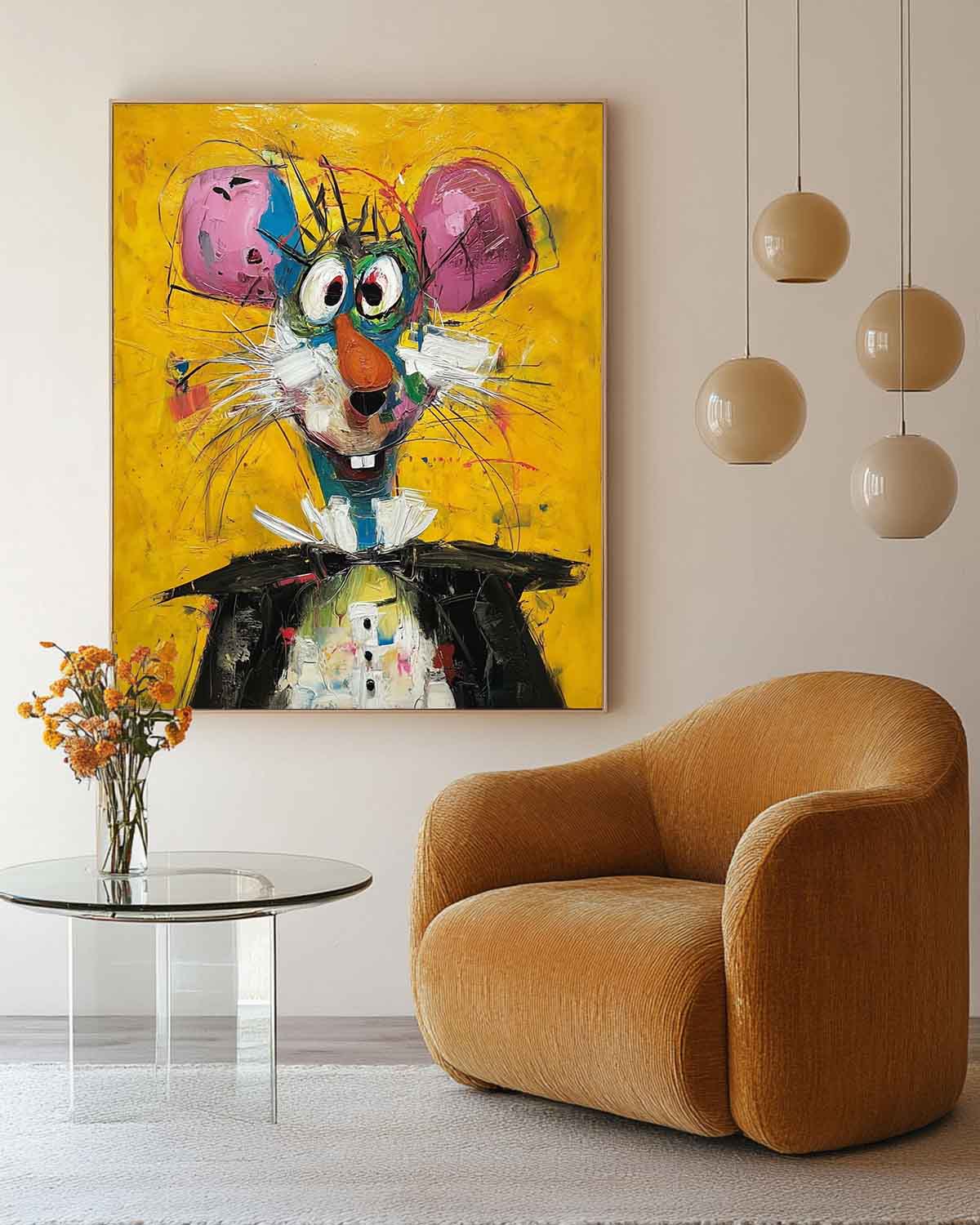 Wall Art Animal Neo-Pop Art Playful Decor