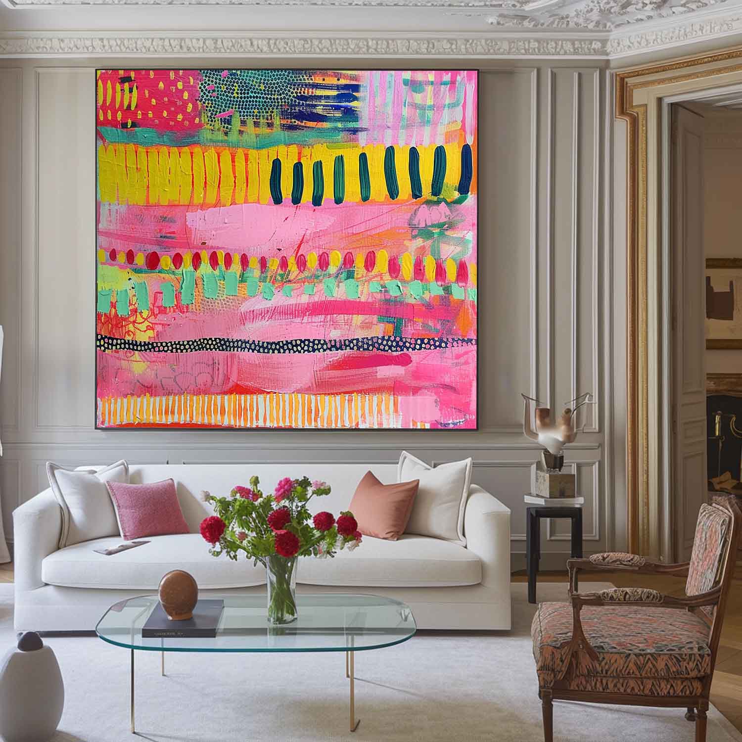 Wall Art Abstract Bohemian Maximalist Pop