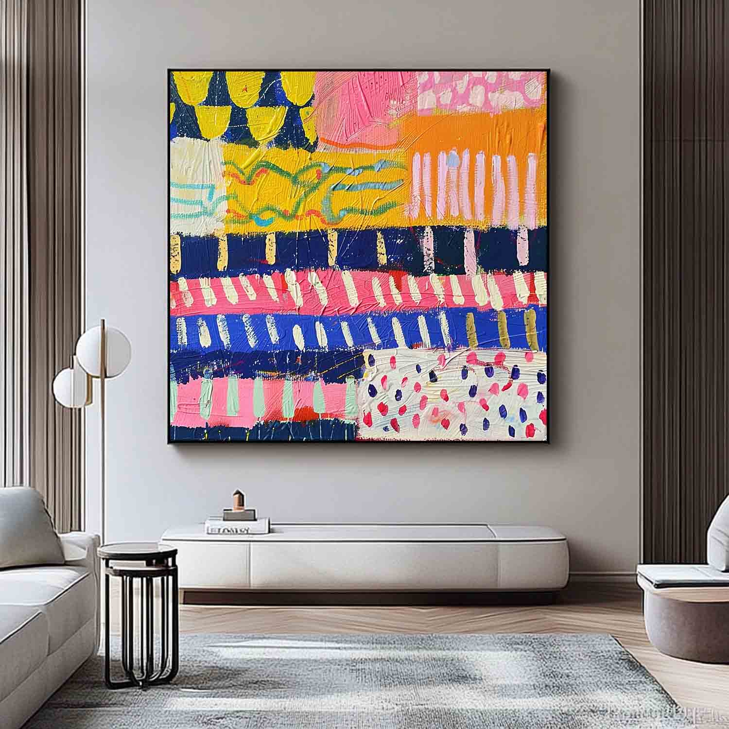 Wall Art Abstract Bohemian Mixed Media