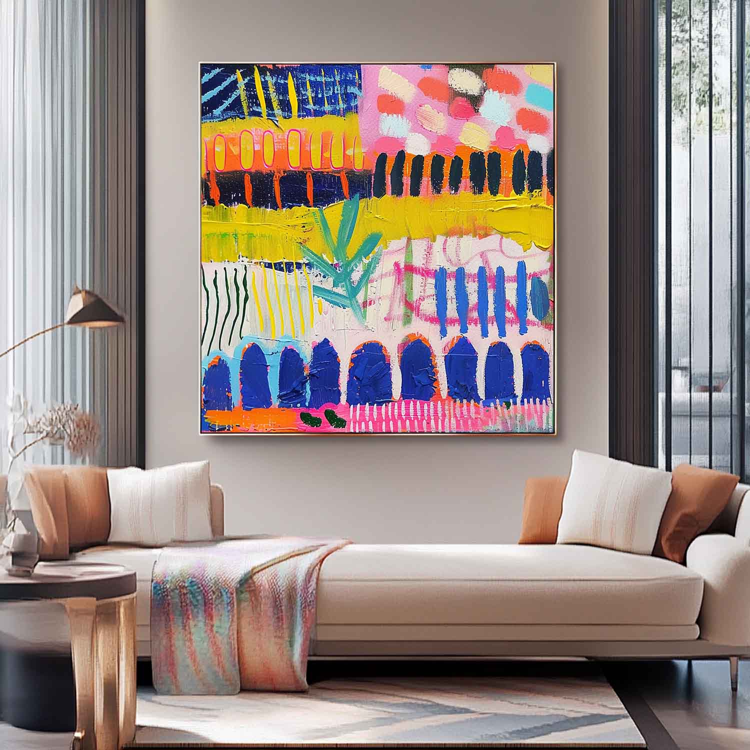 Wall Art Abstract Pop Collage Maximalist Graphic