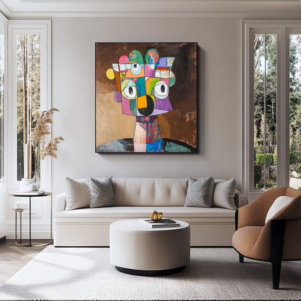 Wall Art People Cubism Collage Geometric