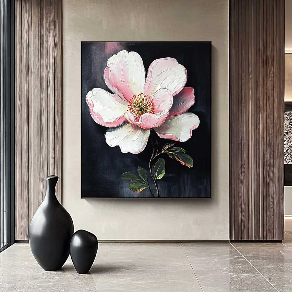 Wall Art Impasto Flower Serene Calm
